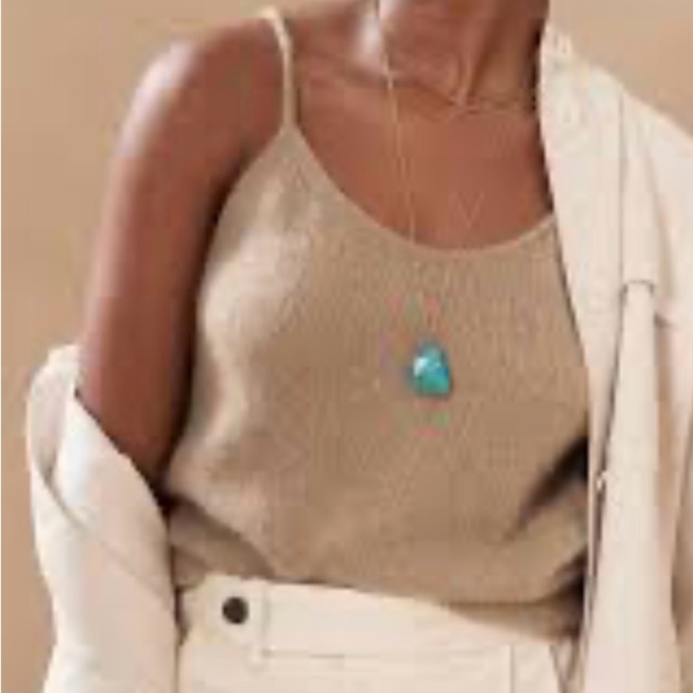 NWT Banana Republic Allegra Brushed 100% Cashmere Tank Top xsm beige